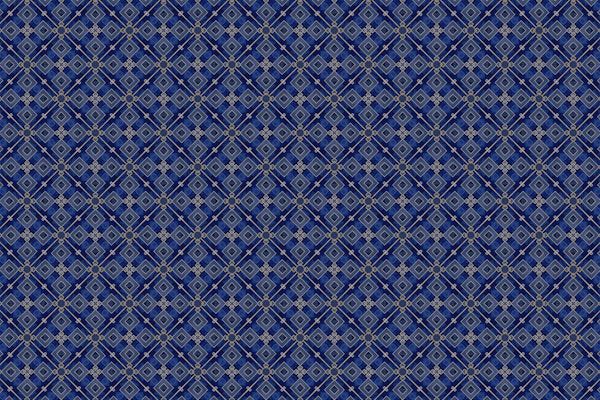 Blue Gold Art Deco Pattern