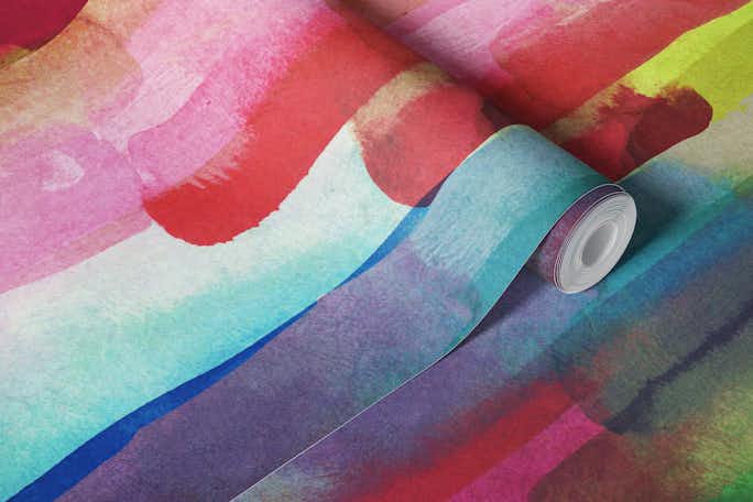 Colored Brush Strokeswallpaper roll