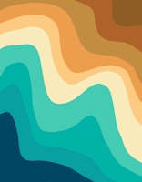 Retro Summer Swirl Wave 2 wallpaper
