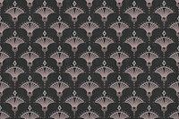 Retro Art Deco Rose Gold Grey tapete