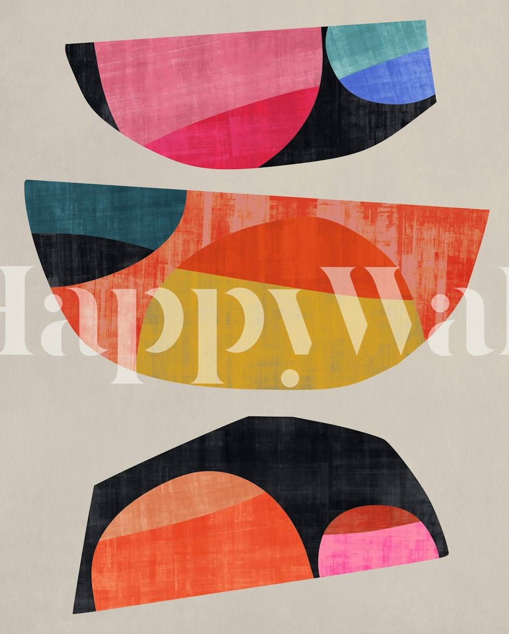 Colored Pieces 3 -tapetti sisätilassa