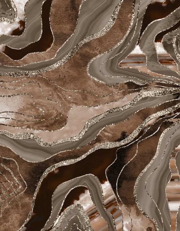 Brown Marble Agate Gold 2