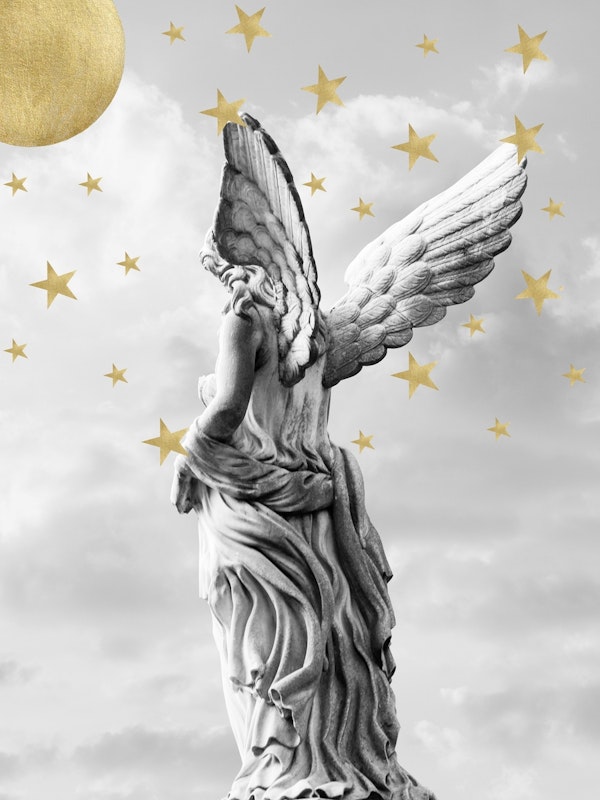 Marble Angel Starry Sky Moon 1