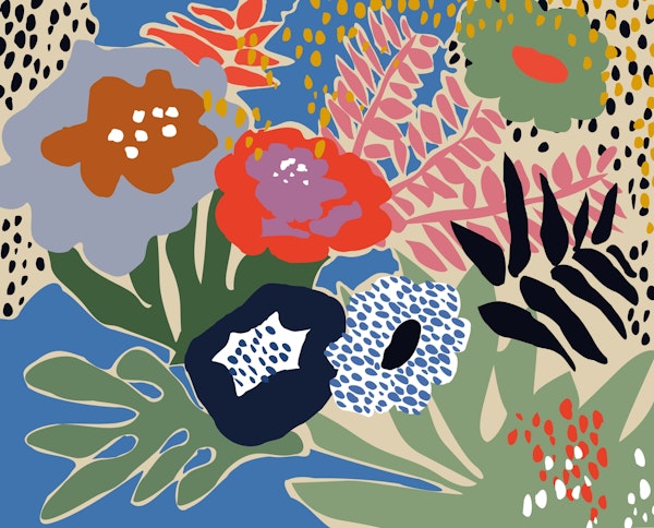 Maximalist floral shapes