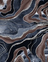 Blue Brown Marble Agate 1 behang