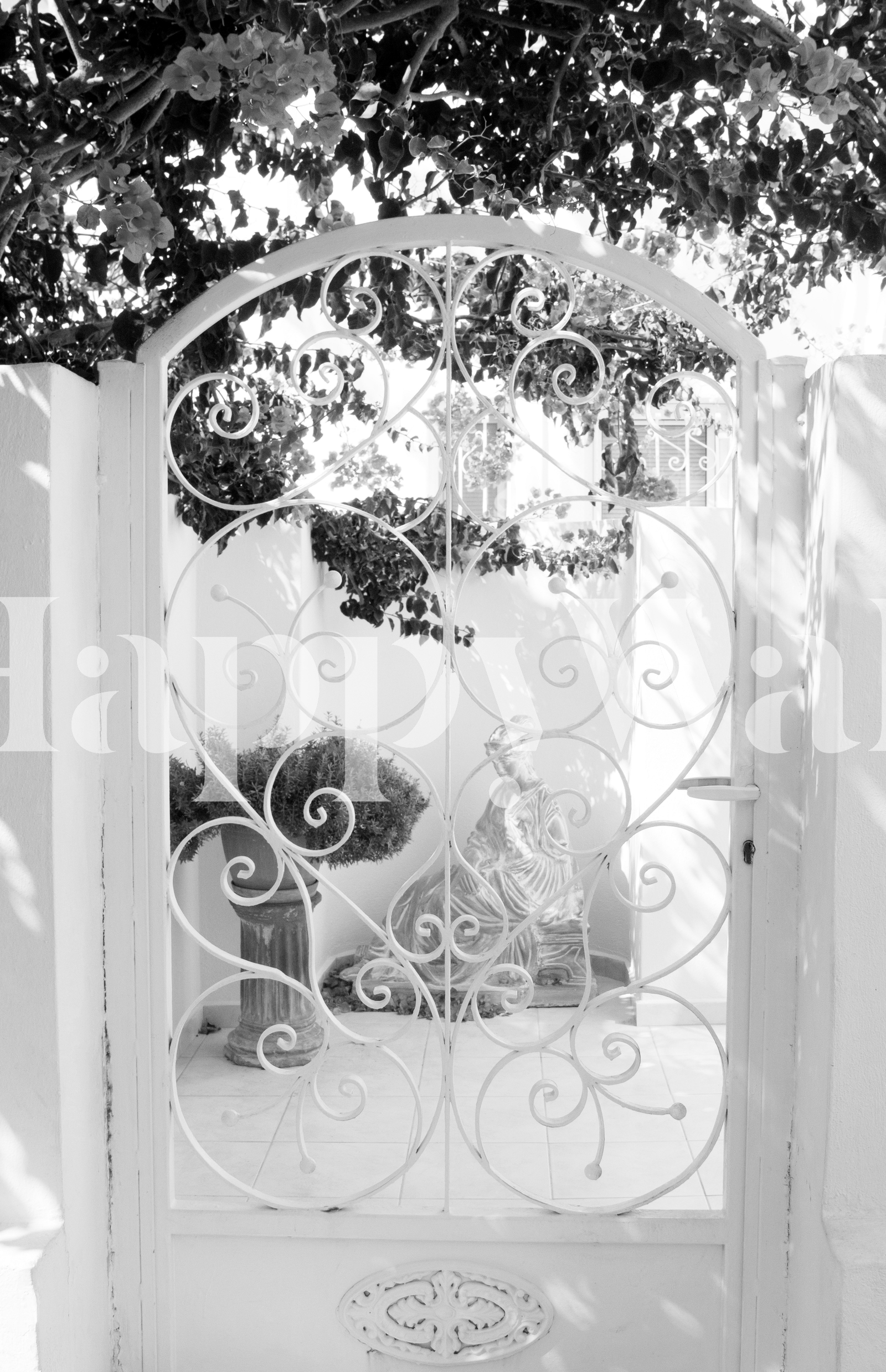 Santorini Zen Dream BW 3 Wallpaper Happywall