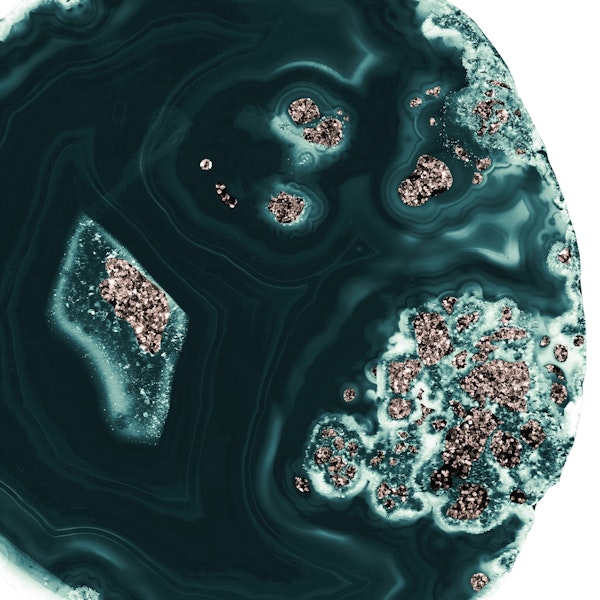 Malachite Rose Gold Glitter 1