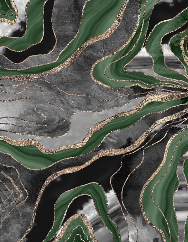 Green Black Marble Agate 1