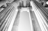 Marble Columns Athens BW 1 wallpaper