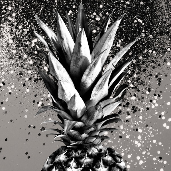Pineapple Silver Glitter 1