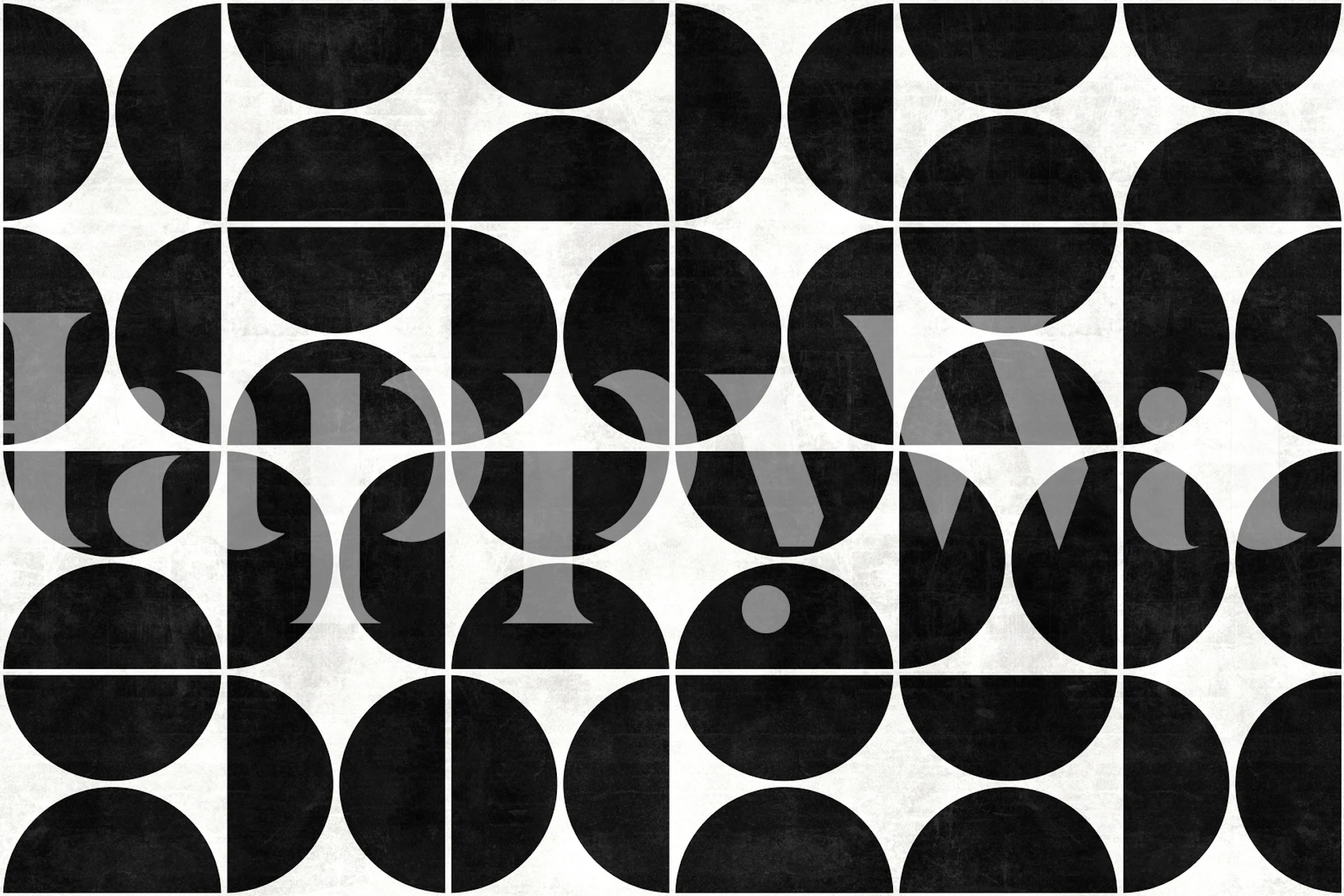 Geometric black and white shapes wallpaper