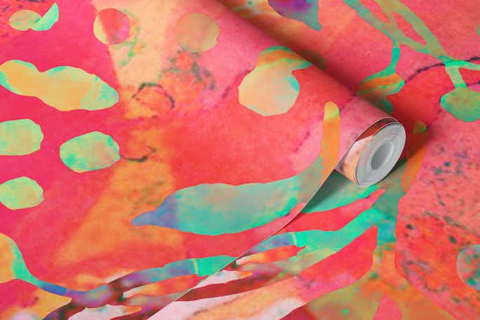 Abstract Colorful Botanywallpaper roll