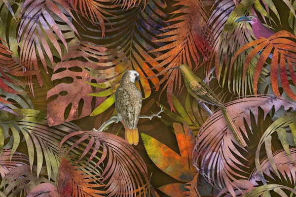 Parrots In The Amber Jungle