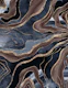 Blue Brown Marble Agate Gold 1