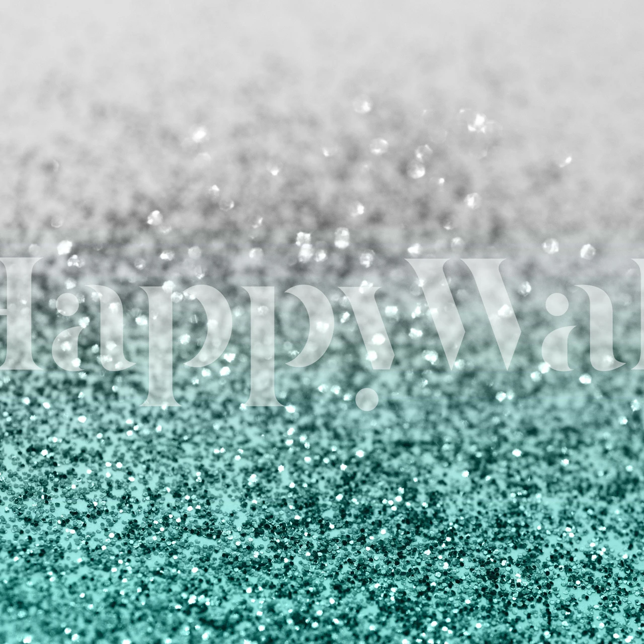 Silver Teal Ocean Glitter tapet i rommet