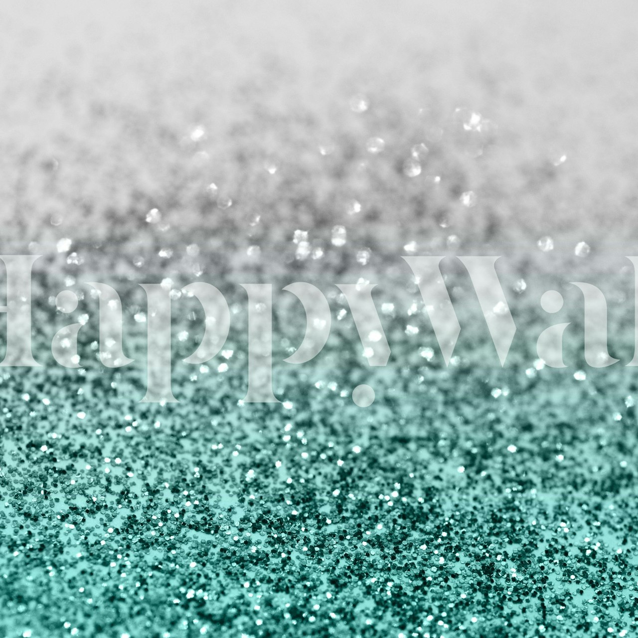 Ταπετσαρία Silver Teal Ocean Glitter στο δωμάτιο
