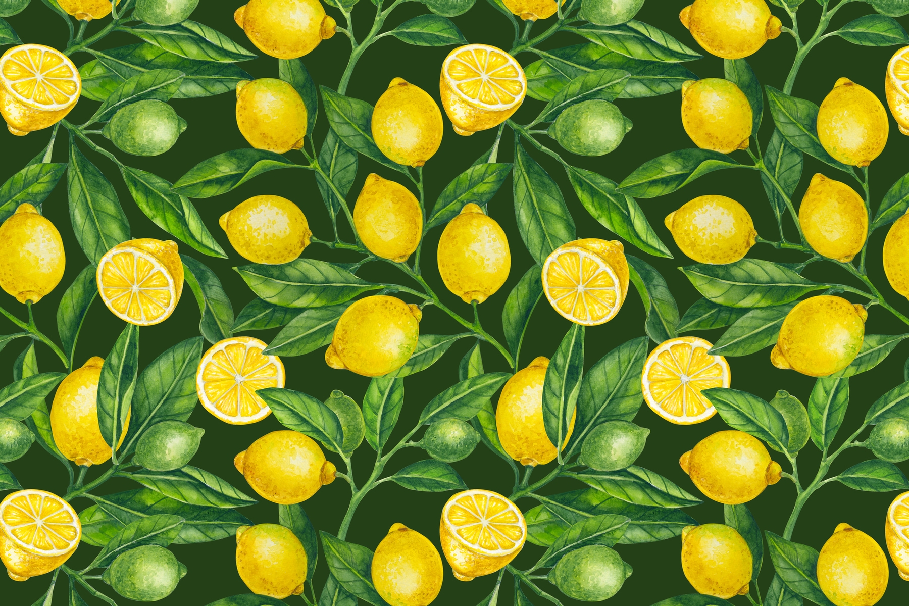 Lemon Branches 3 Wallpaper | Buy Beautiful Wallpapers Online – Happywall