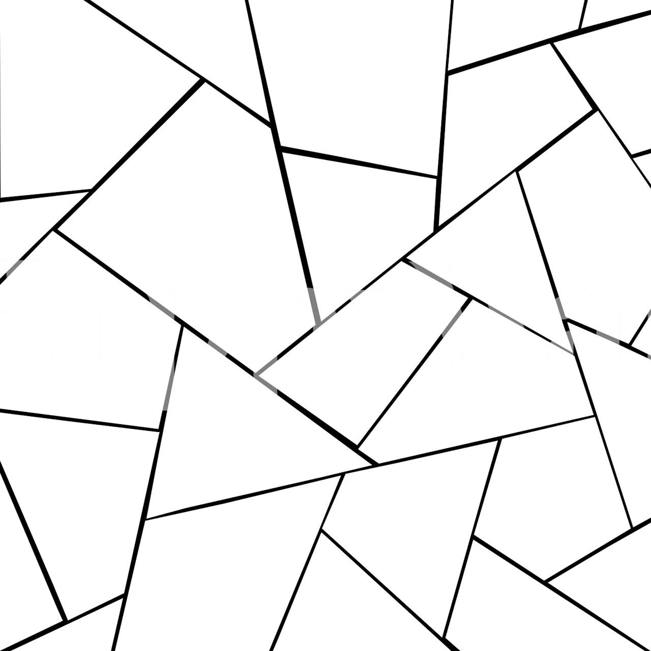 černo-bílá geometrická glam tapeta v pokoji