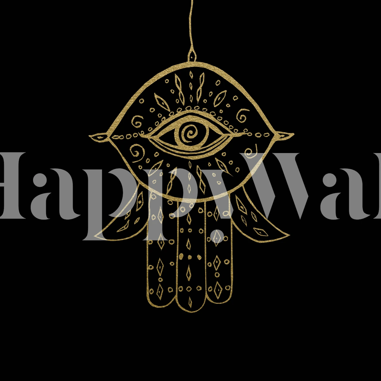 Hamsa Hand wallpaper in a room setting