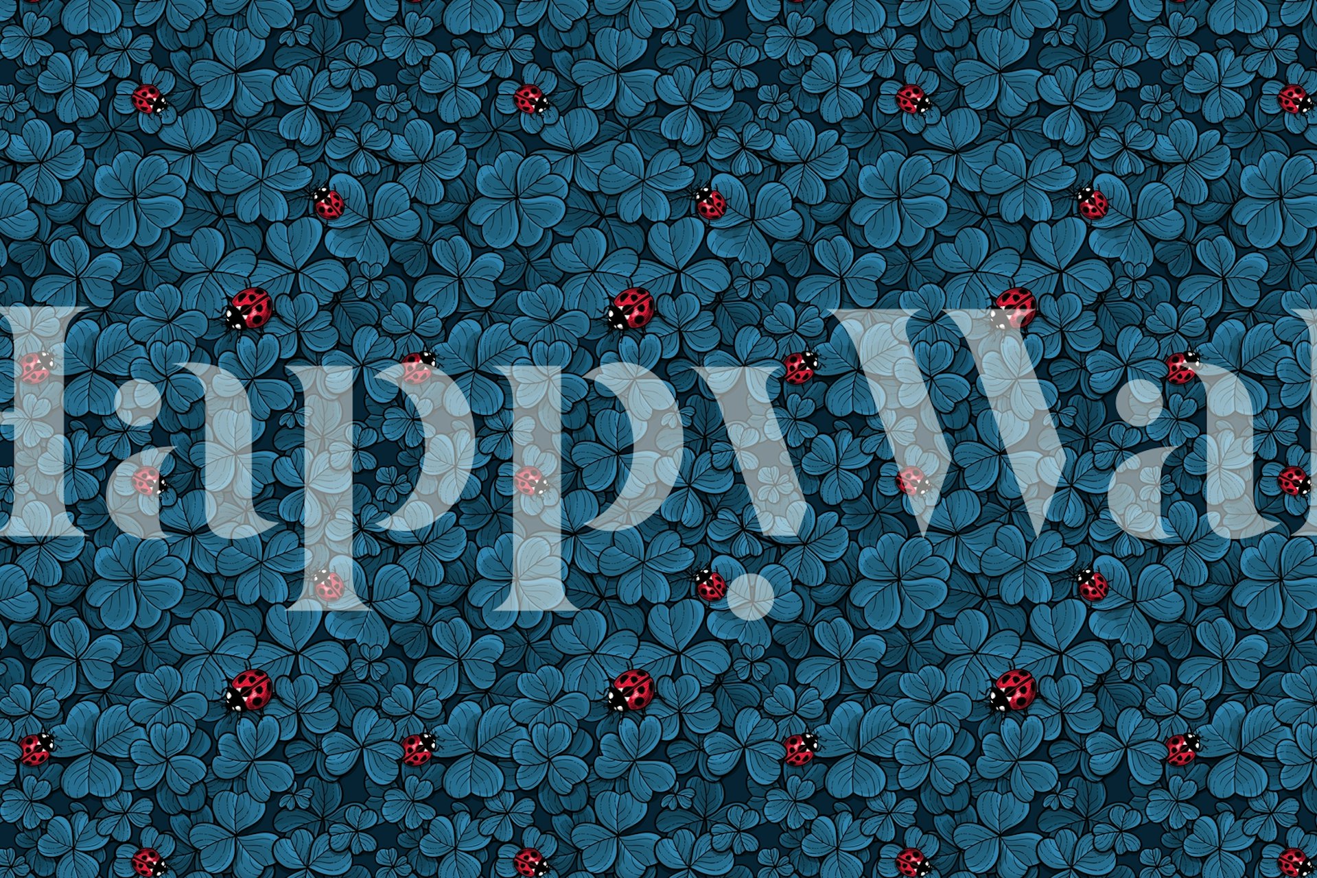 Find the lucky clover tapet i ett rum