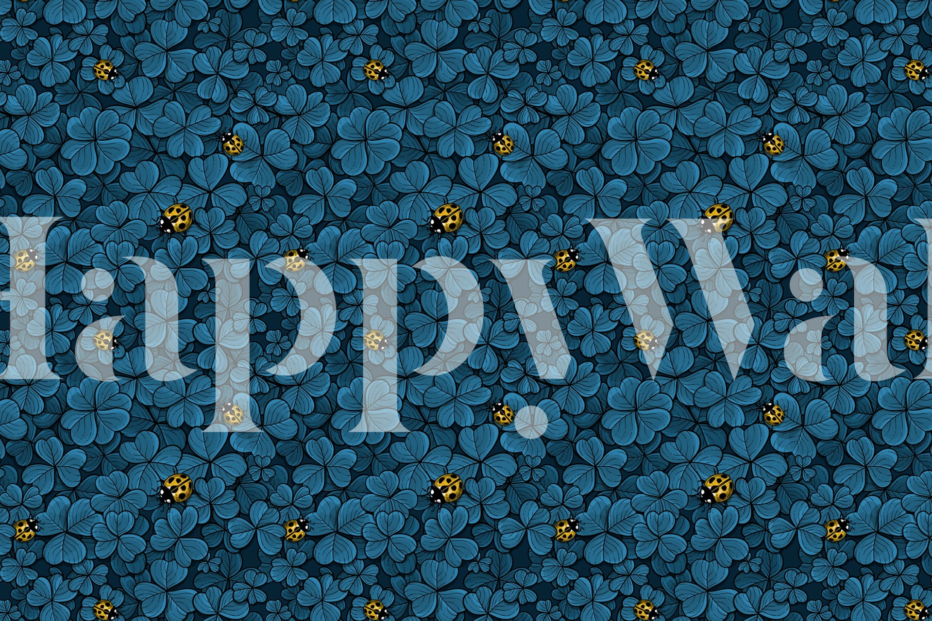 Lucky clover tapetdesign i et rum