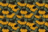 Yellow coneflowers ταπετσαρία