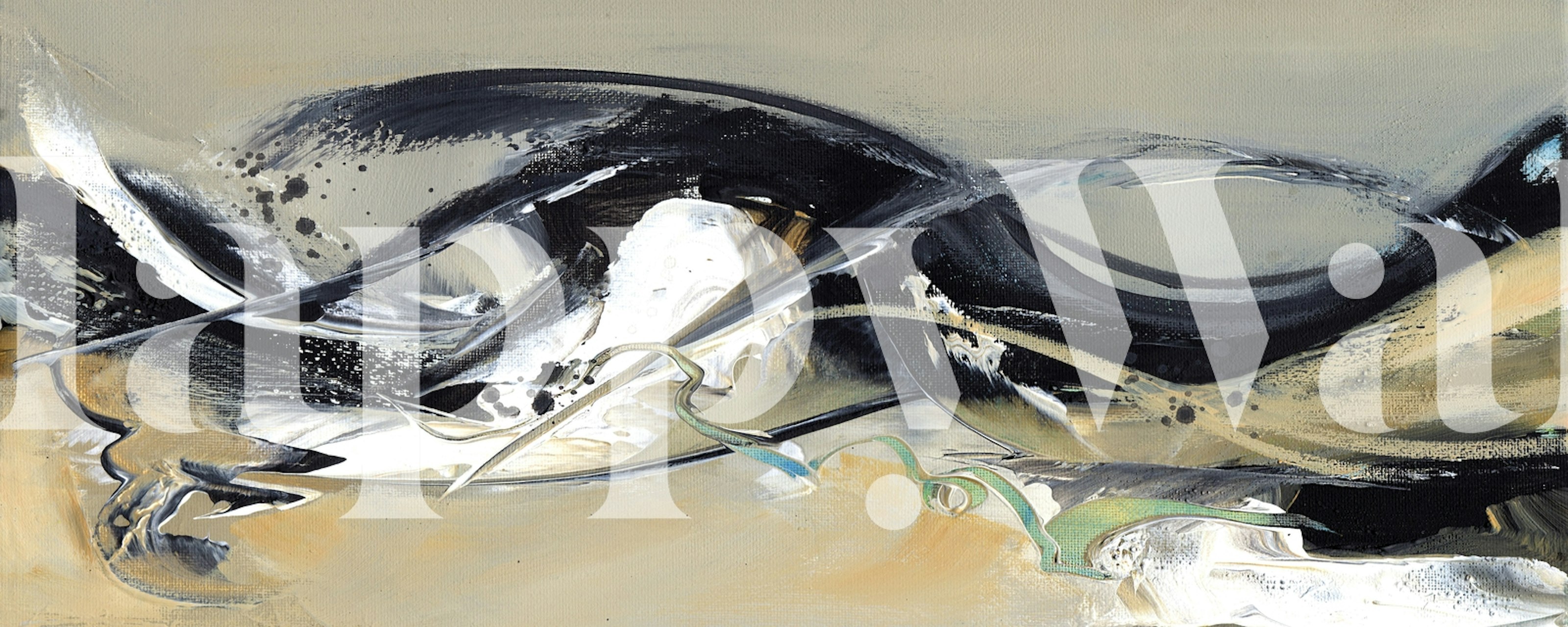 Abstract black and beige swirl patterns wallpaper