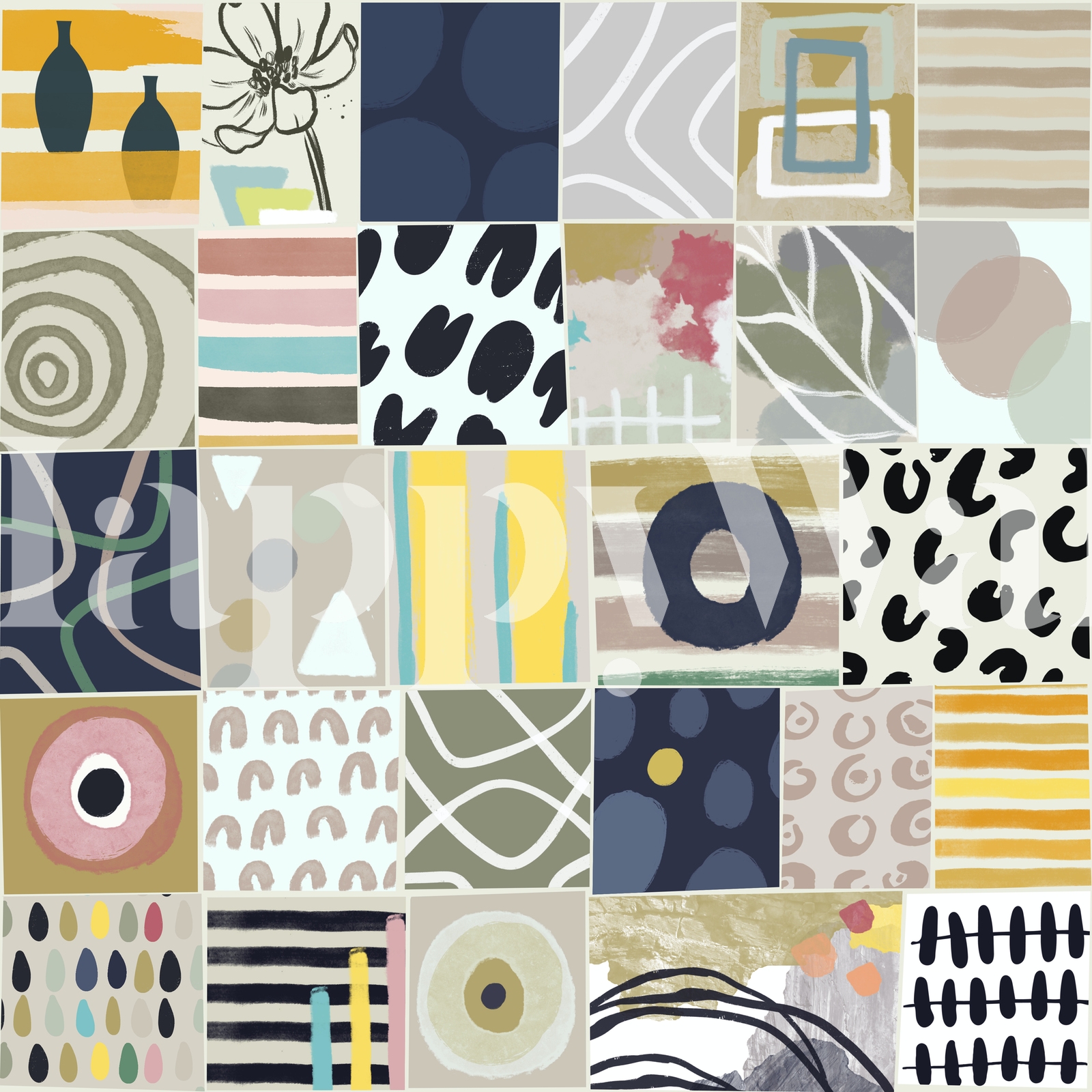 Ethnic Art Wall Wallpaper | Happywall.com