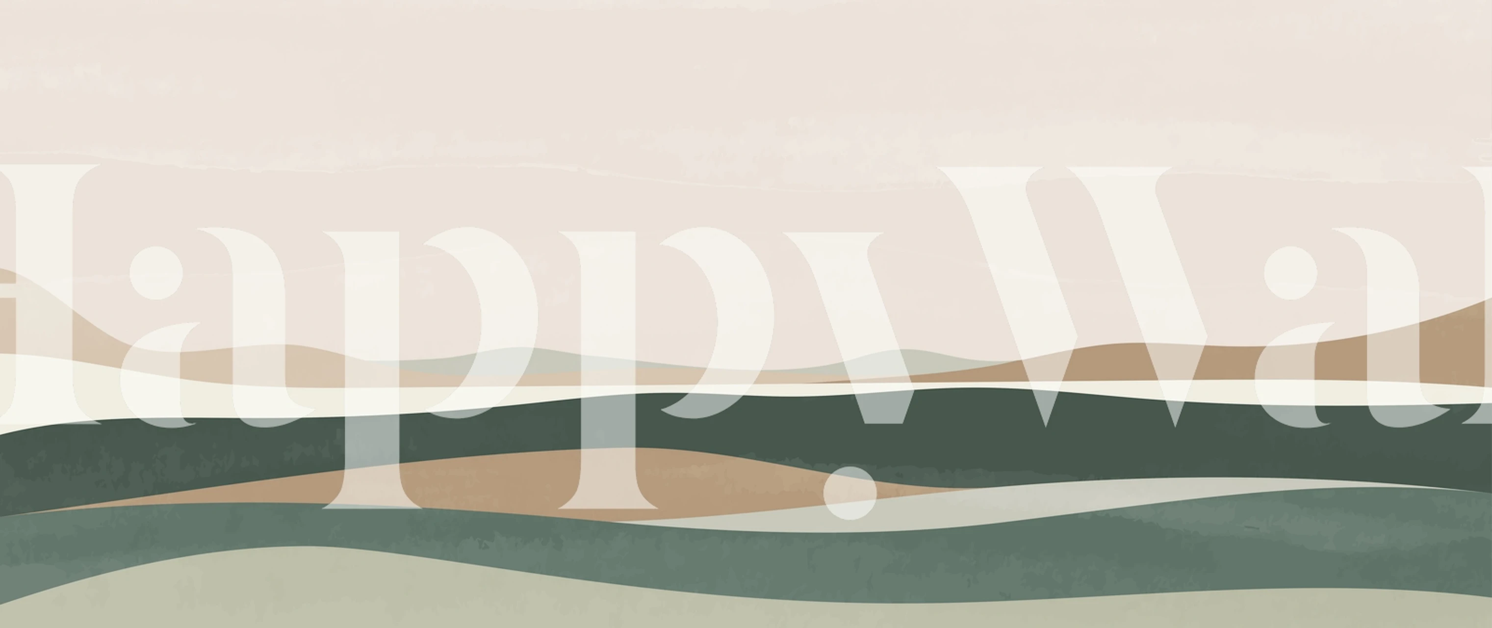 Minimal abstract landscape papel de parede em uma sala