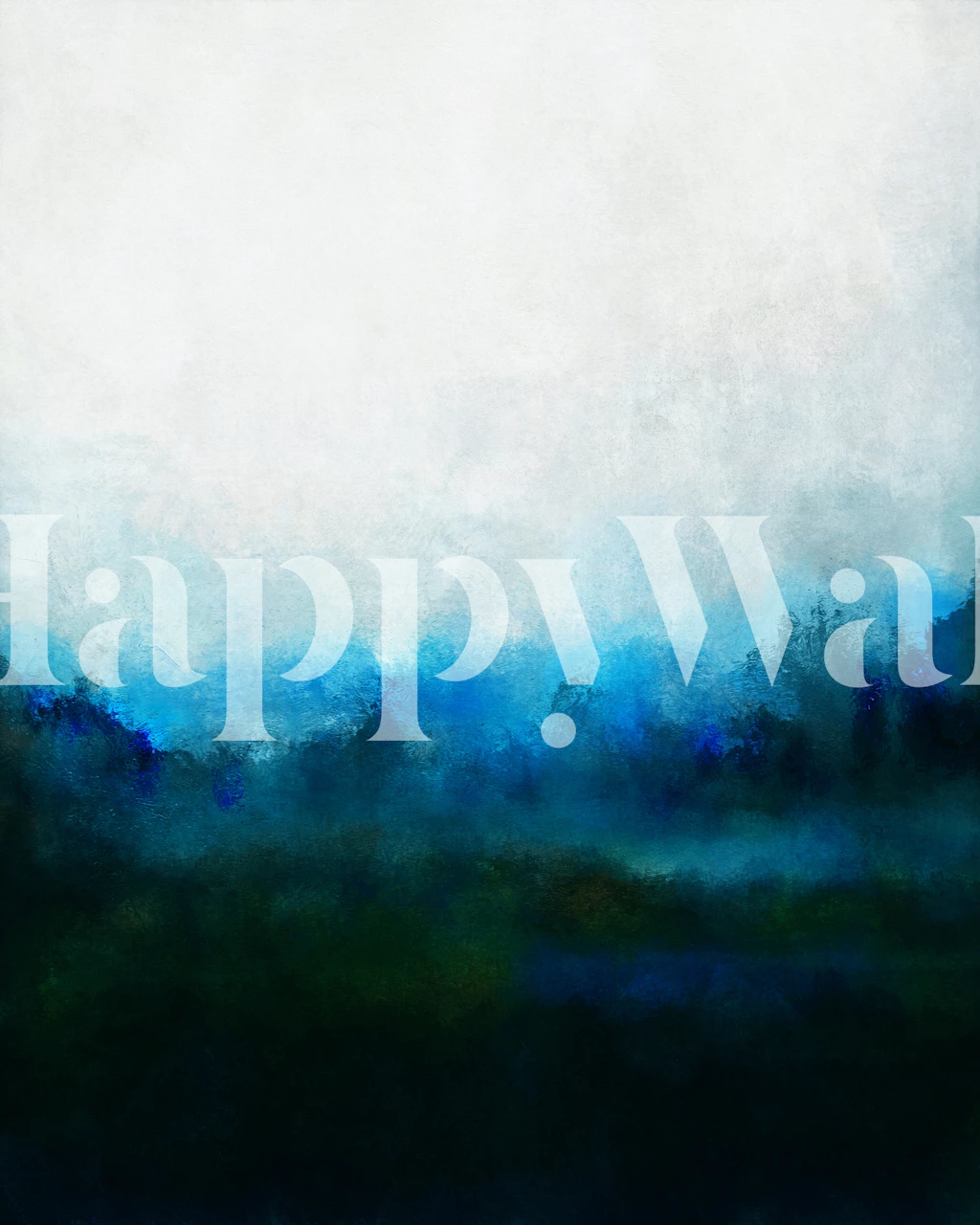 Papier peint Blue Mountains 2 affiché dans une pièce