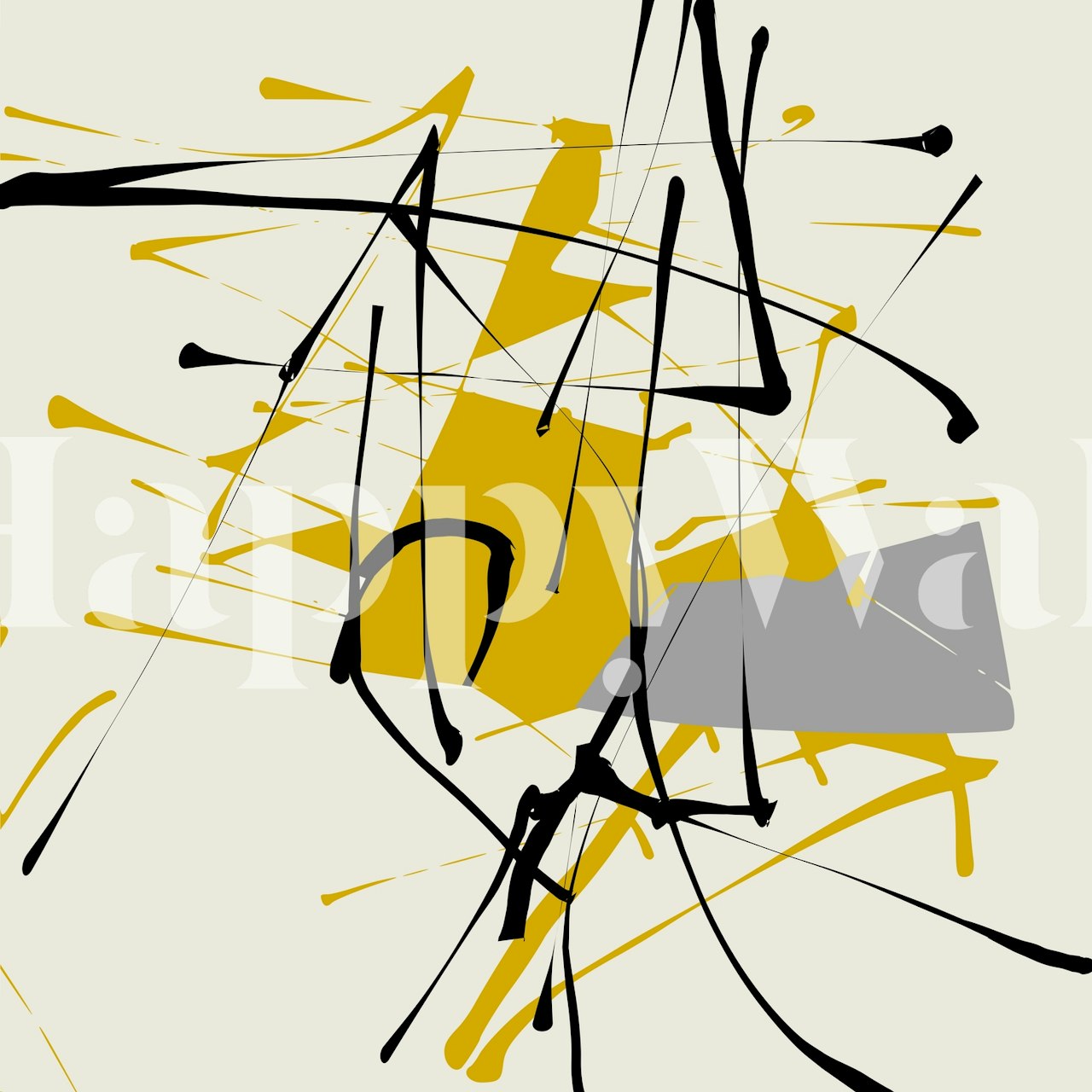 Pollock Wink 16 wallpaper in a room setting