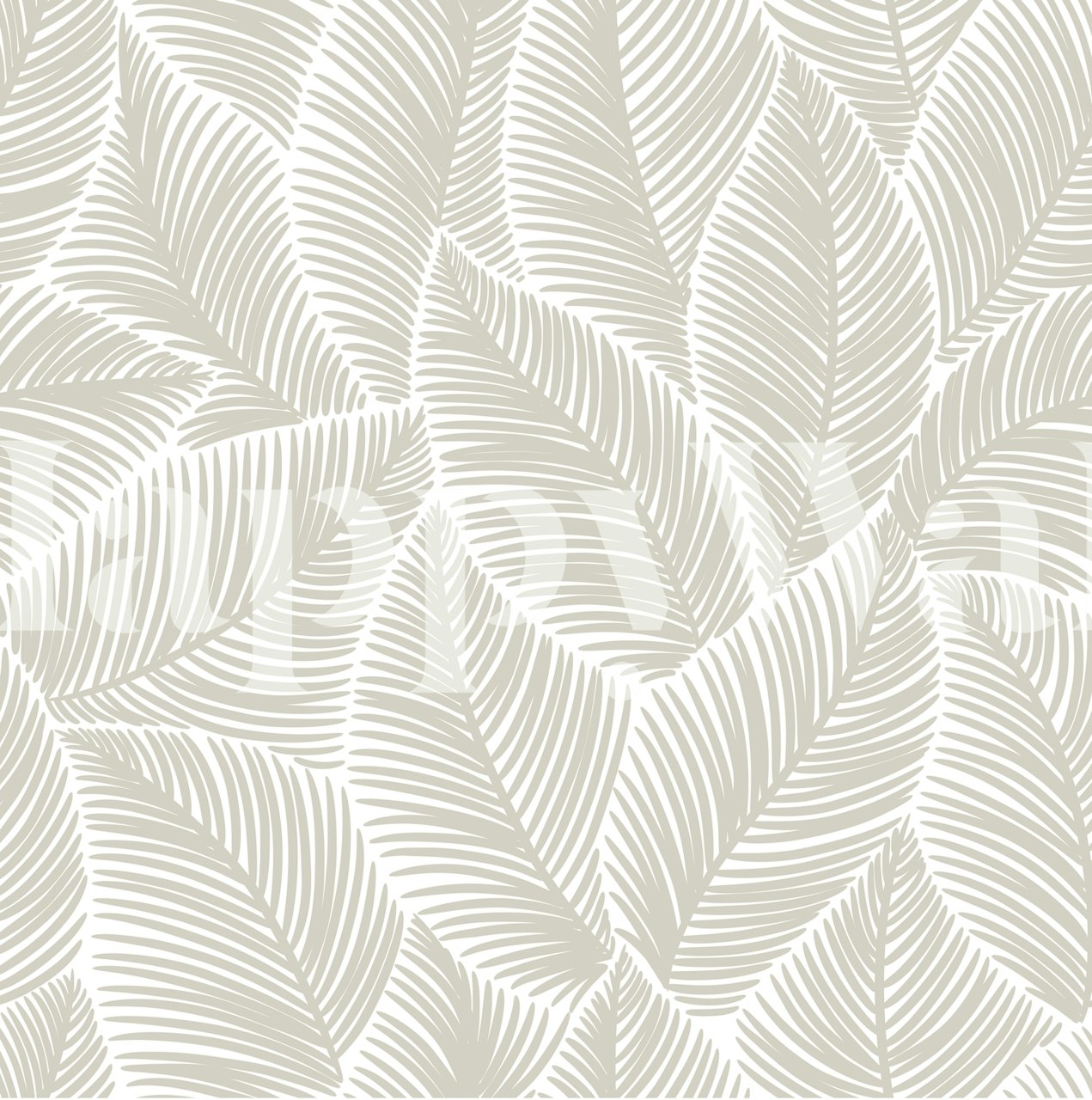 Beige leaves pattern tapeta u sobi