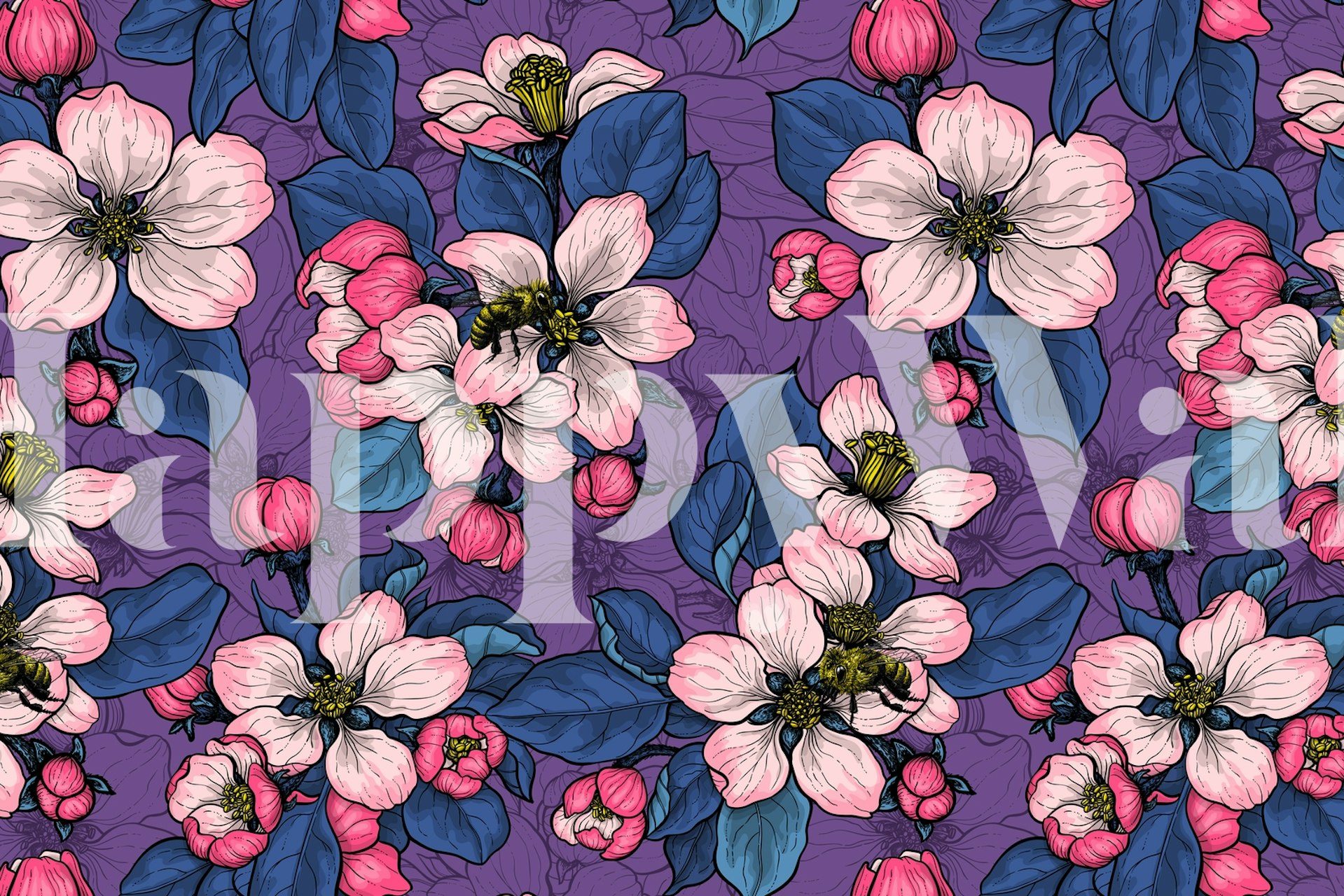 Apple blossom 6 bloemenpatroon ontwerp