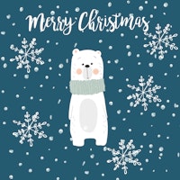 Cute Polar Bear Teal papel de parede