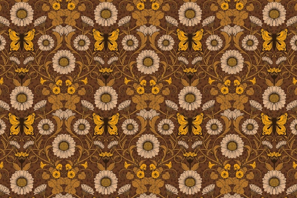 Art Nouveau daisies 3