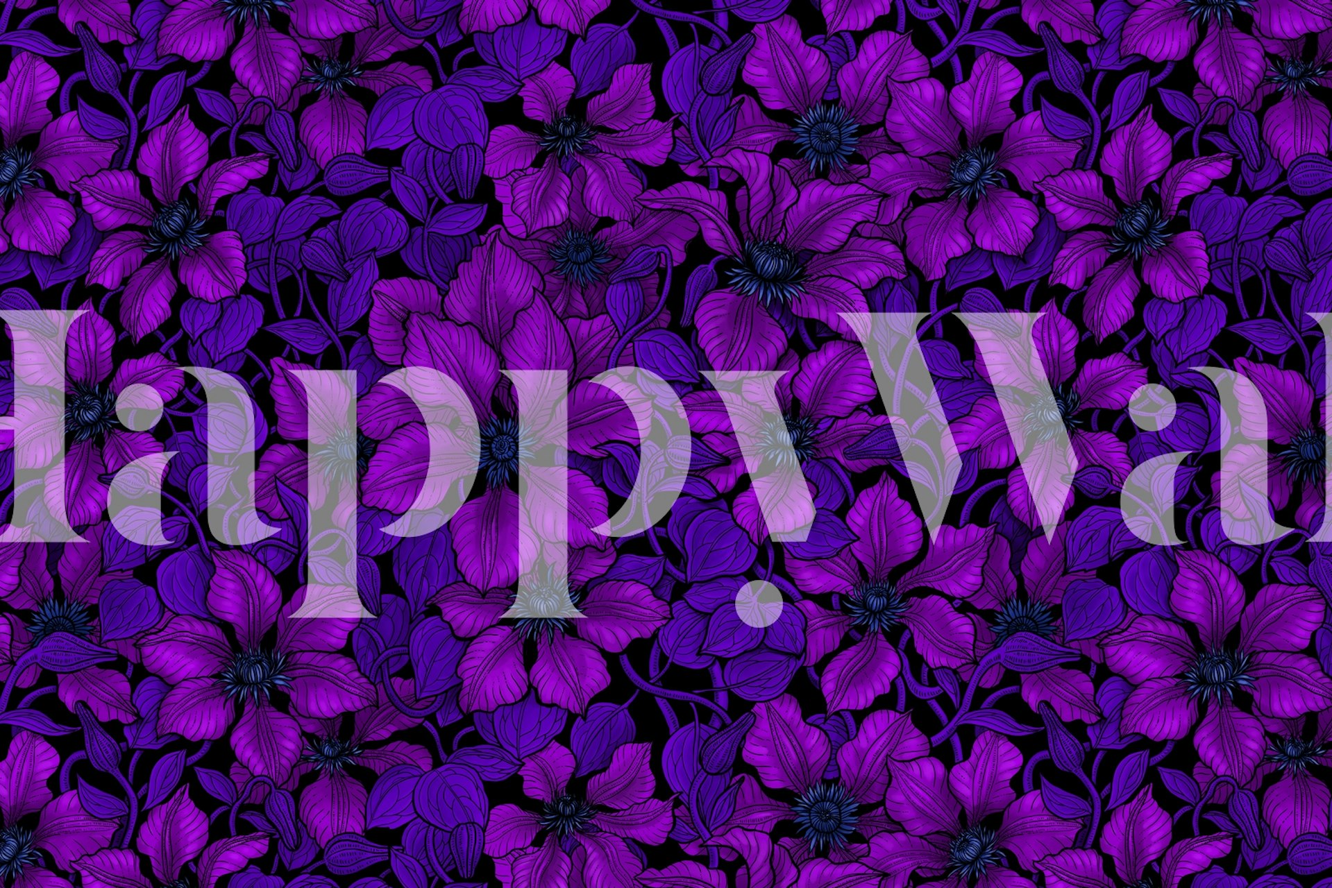 Papier peint Clematis vine dans une pièce