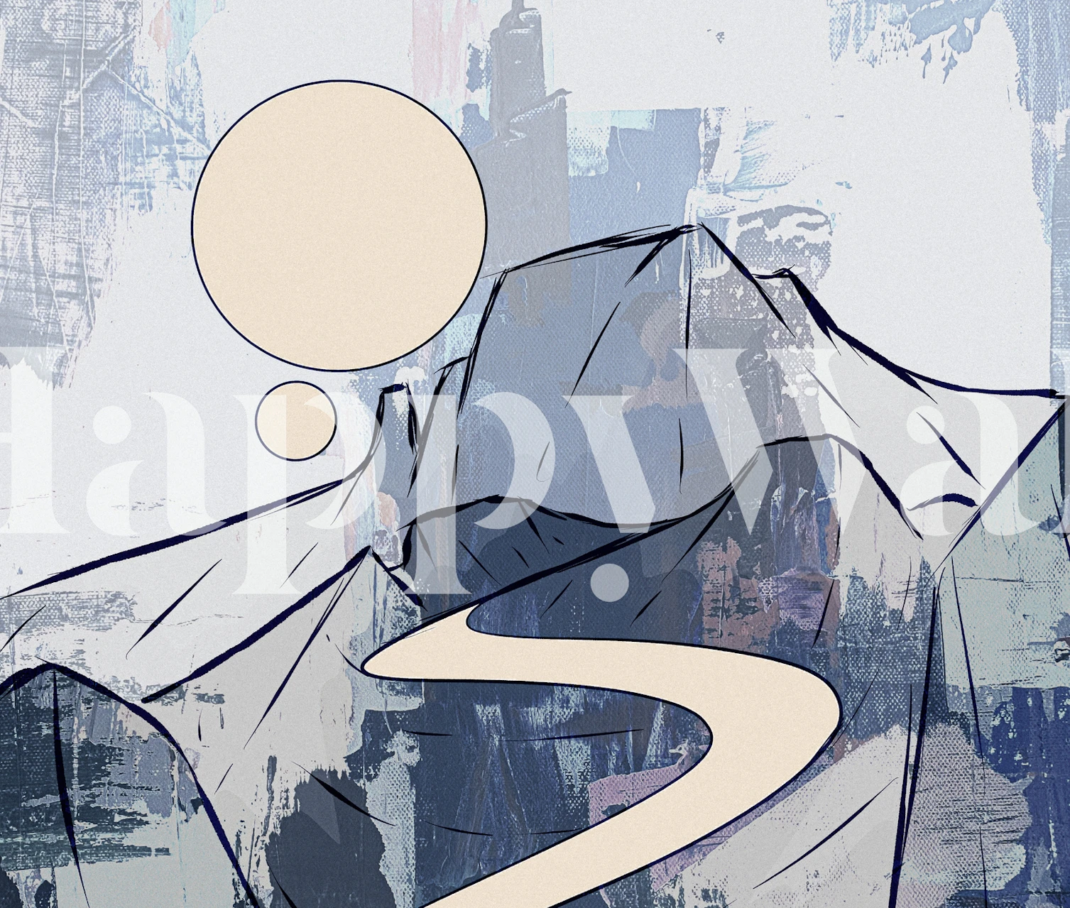 Snoopy vej til A lane to the mountains tapet