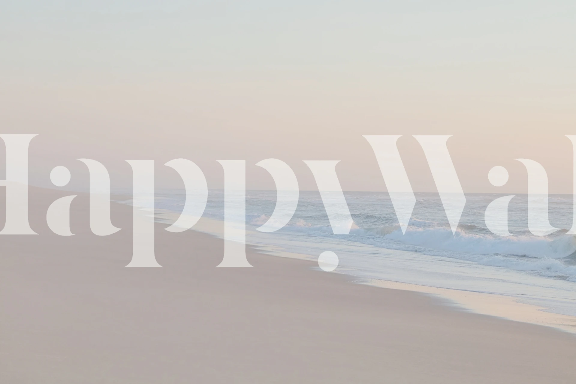 Calm Beach wallpaper in een kamersetting