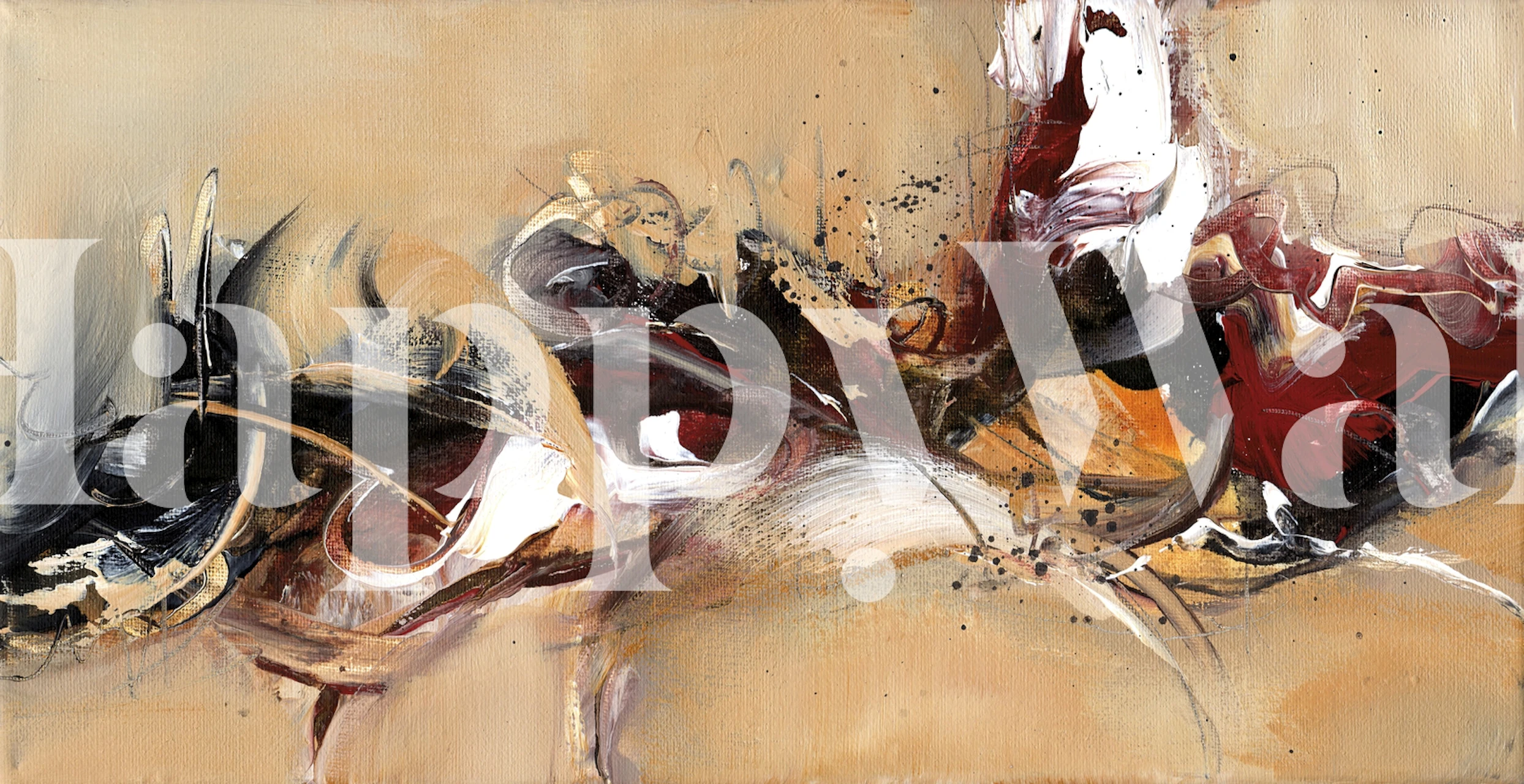 Rodeo Move Abstract Art wallpaper in a room