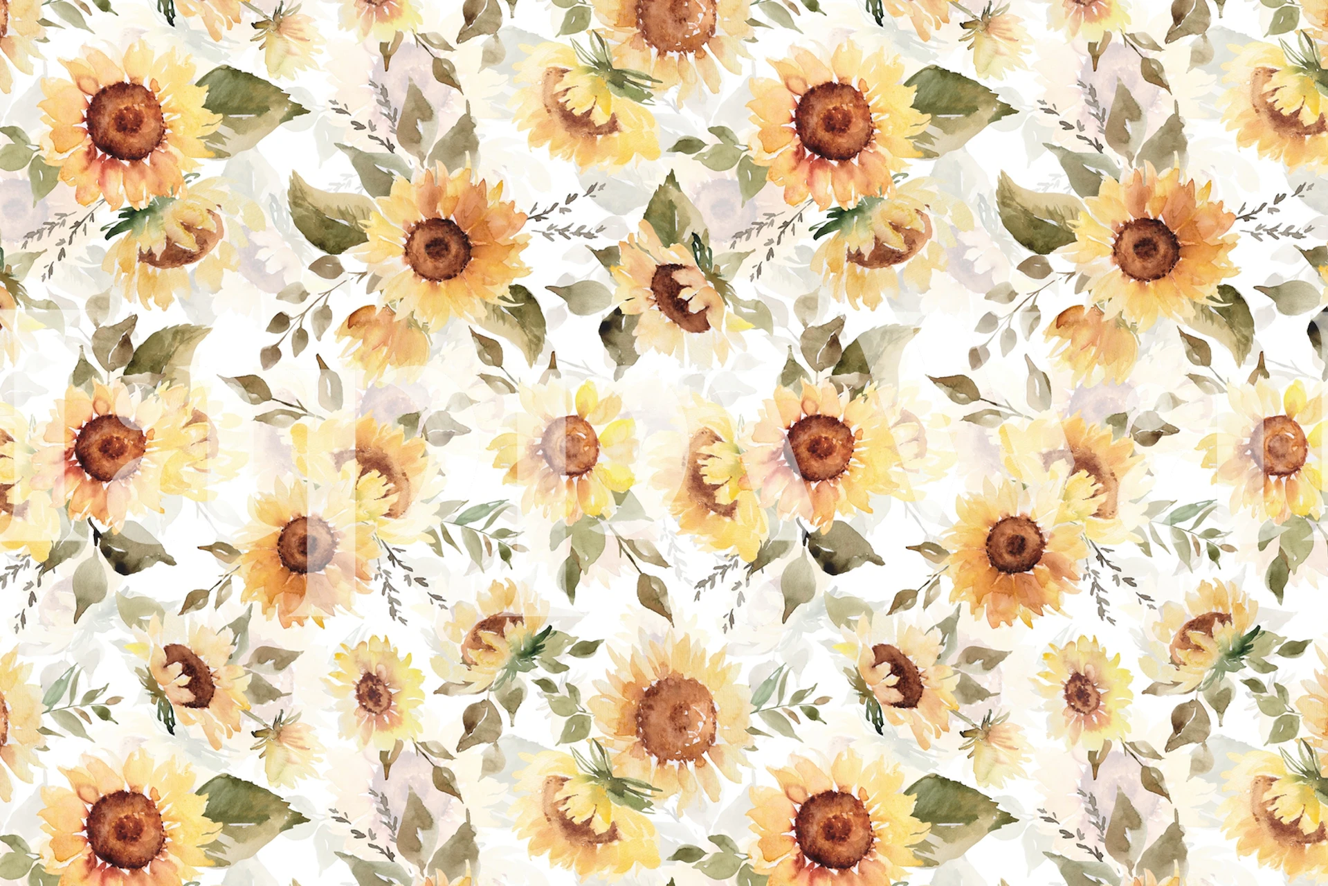 papel de parede Sunflower Summer Garden no quarto