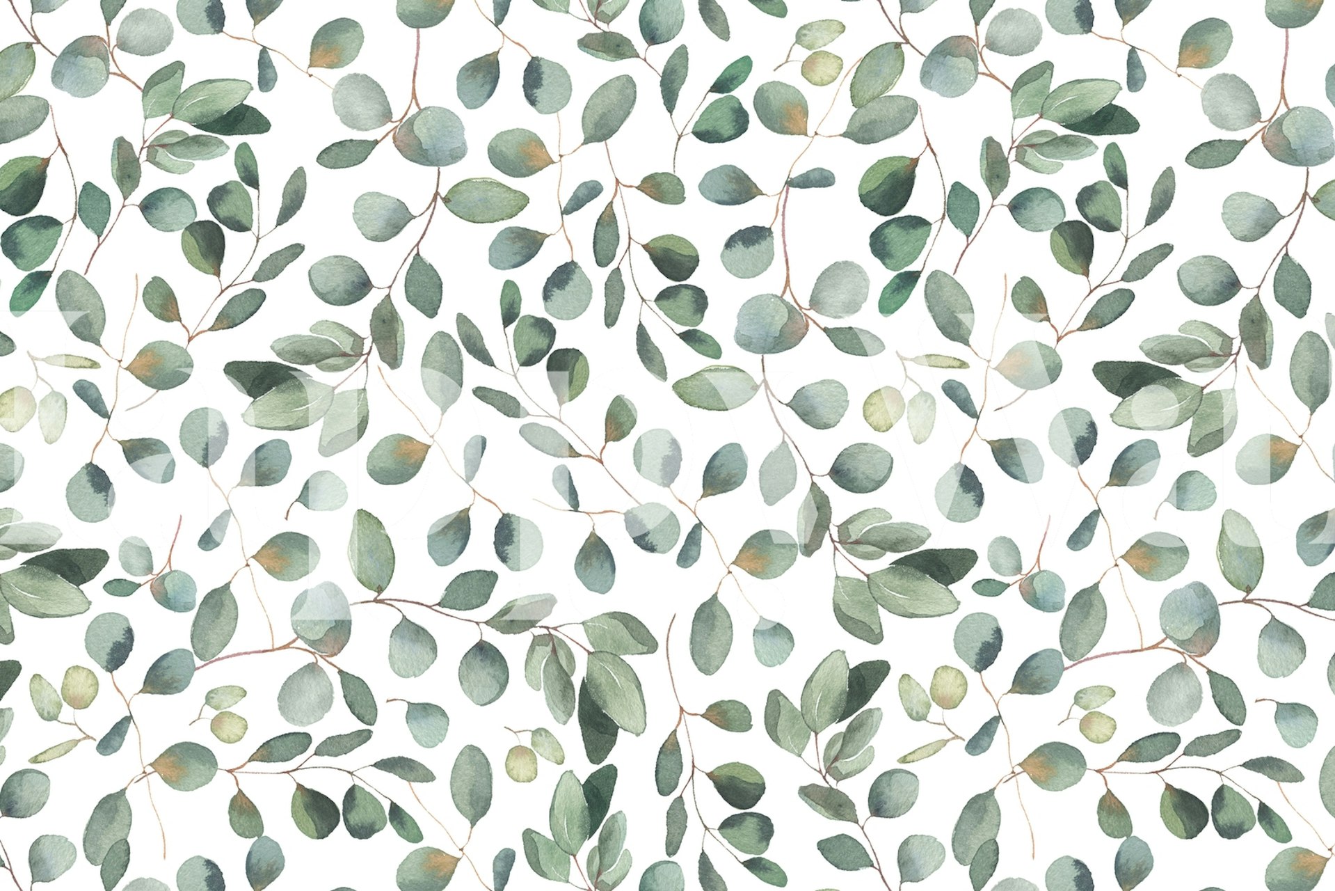 Eucalyptus Meadow wallpaper in a room setting
