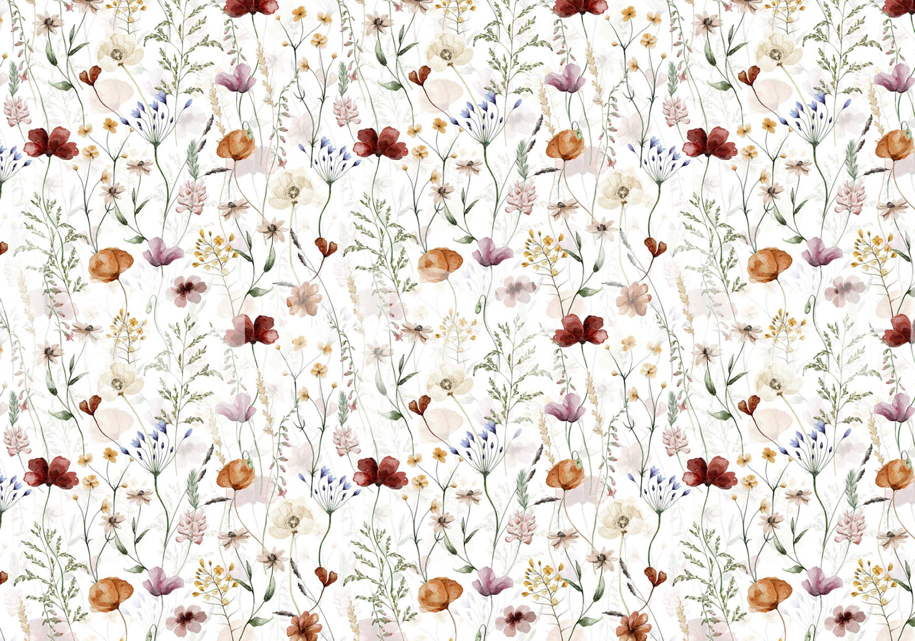 Ikebana Wildflowers Meadow tapeta w pokoju