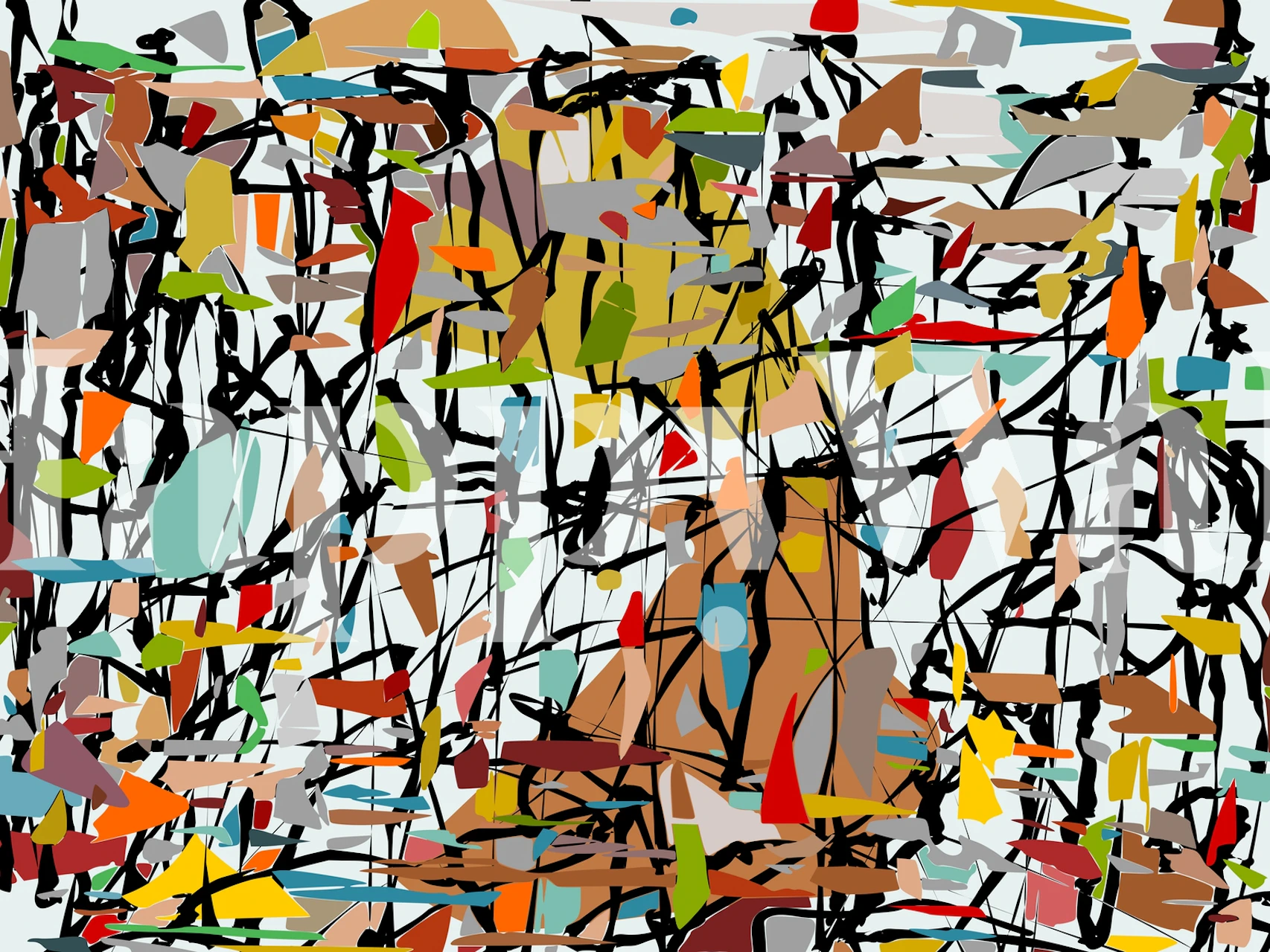 Pollock Wink 17 wallpaper in a room setting