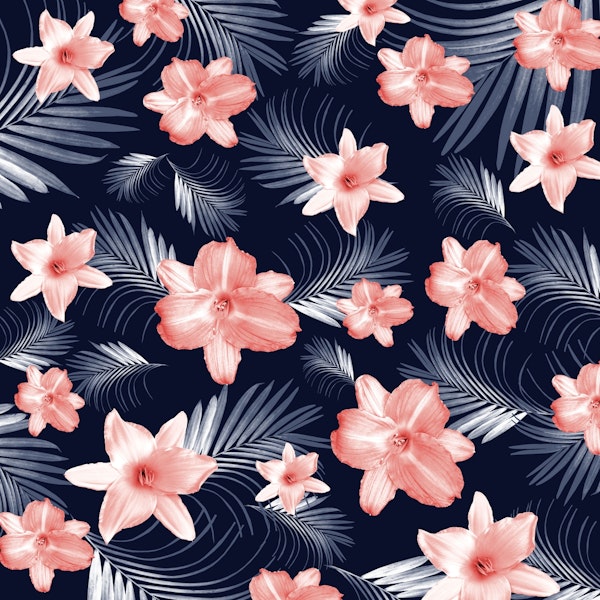 Tropical Flowers Palm 6