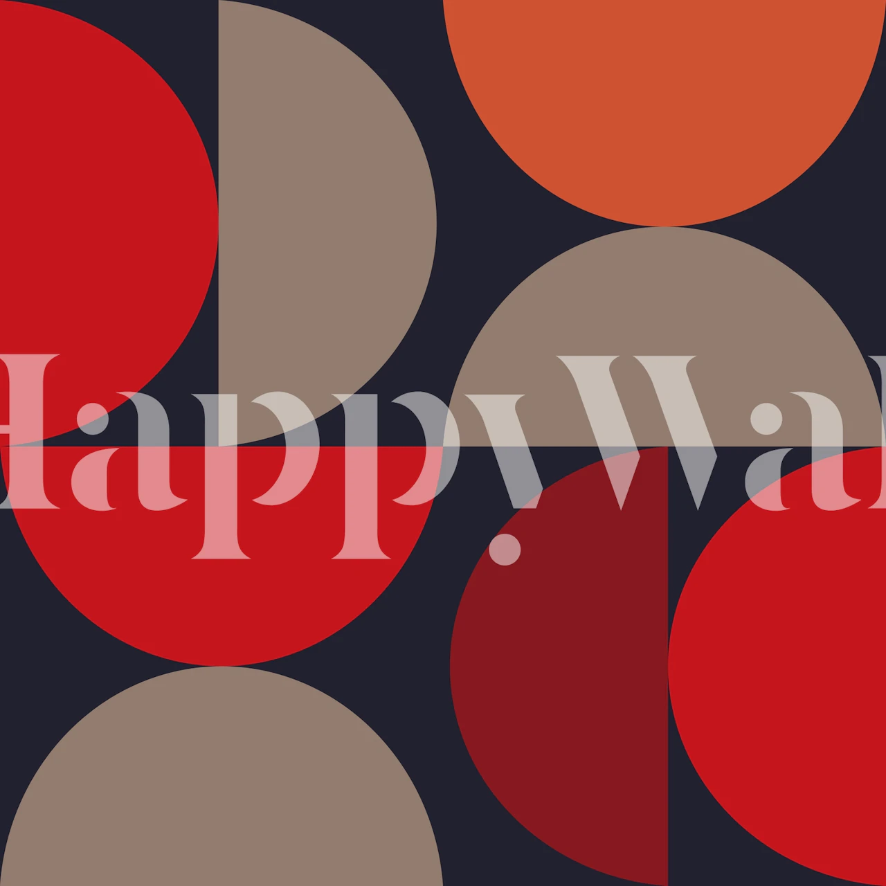 Semi Circles 6 wallpaper in a room