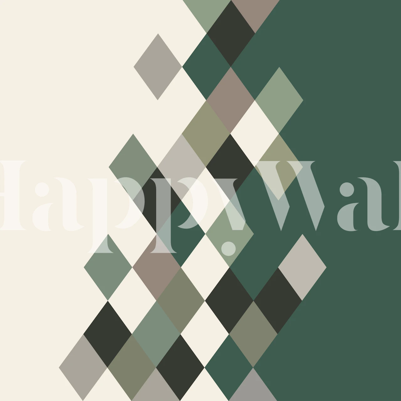 Abstract modern geometric squares and rectangles wall mural in subtle colors