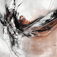 Fierce Fight Abstract Art ταπετσαρία