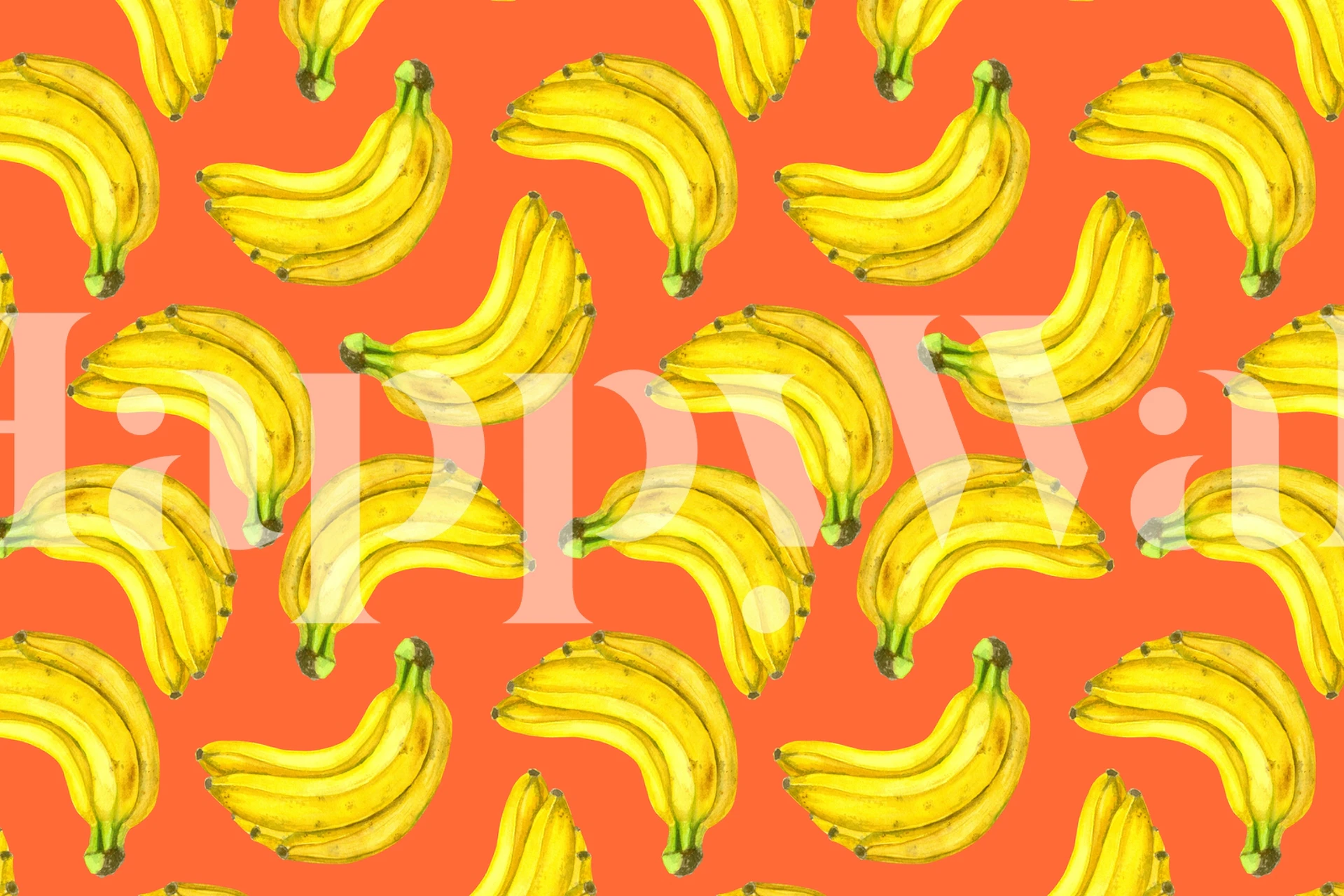Design della carta da parati Banana in una stanza