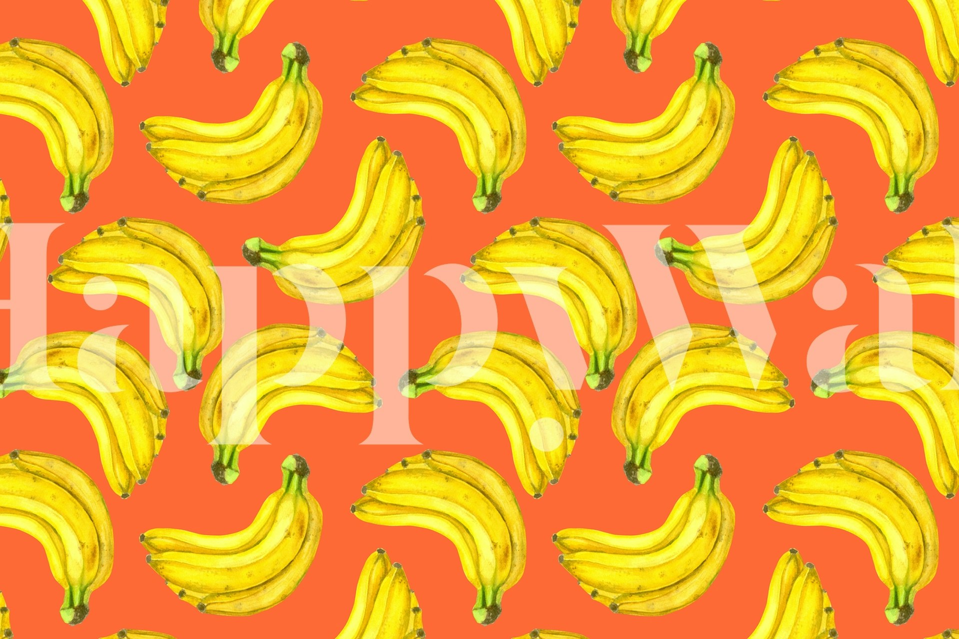 Banana wallpaper design in a room