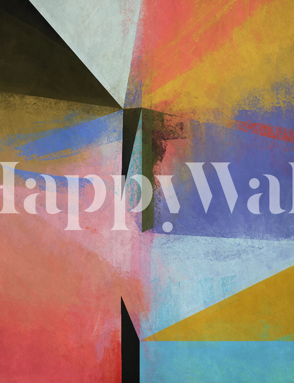 Papier peint Geometric Concept affiché dans une pièce